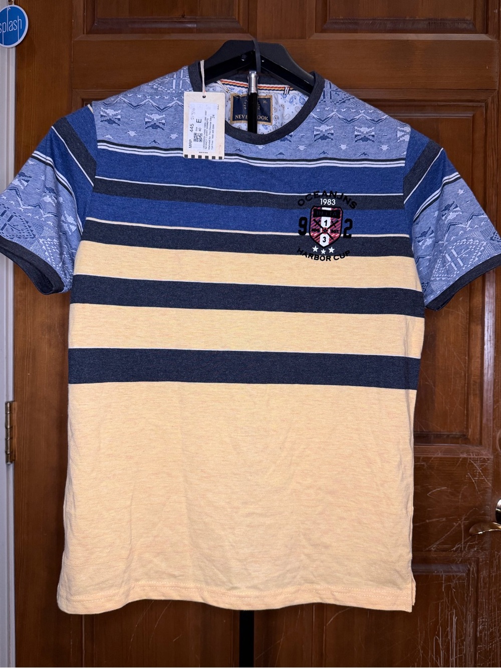 Neverlook Colorblock Striped Graphic T-Shirt XL NWT